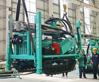 Plateforme de forage de puits d'eau diesel portable professionnelle, contrôlée par PLC, mobile, profondeur de forage de 200 m, pompe à boue, moteur, petite taille pour usage domestique