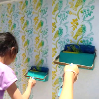 Rodillos de patrones múltiples con rodillo de goma de 6 pulgadas, conjunto de herramientas con patrón 3D, papel tapiz, máquina de pintura para decoración de habitación del hogar