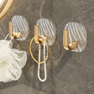 Fruit Transparent Adhesive Hooks 3 Pack Modern Wall Mounted Robe Hooks Removable No Drill For Bathroom Bedroom - Product Image 1