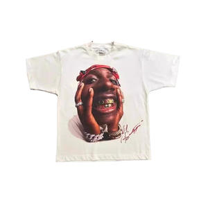 Camiseta de Manga Corta con Estampado de Retrato Retro para Hombre, Corte Holgado, Estilo Gótico Y2K para Uso Diario - Product Image 5