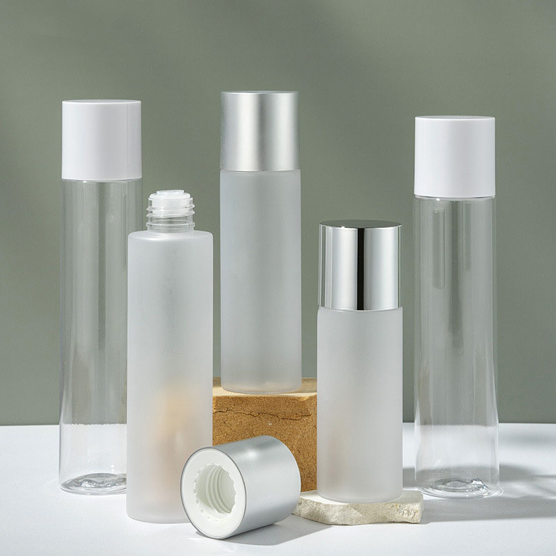 Wholesale 100ml 150ml 200ml PET Round Matte with Screw Cap Refillable Skin Care Toner Cosmetic Essence Lotion Plastic Bottle