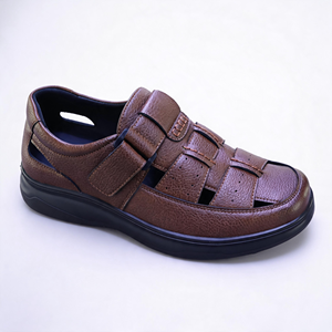 CACATUA Sandali da <span class=keywords><strong>Uomo</strong></span> Traforati con <span class=keywords><strong>Velcro</strong></span> Regolabile, Punta Chiusa, Stile Romano, Morbidi e Confortevoli, Antiscivolo, Casual, per Camminata Estiva 20251014-2 - Product Image 2
