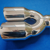 Punta de escape de 6 pulgadas de acero inoxidable con doble salida en Y, pulida, universal, para camiones diésel de servicio pesado y camionetas.