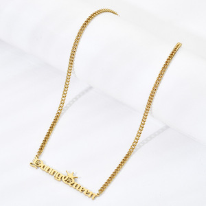 New arrivals Crown young Queen King Stainless steel letter necklace hip hop pendant <strong>jewelry</strong> - Product Image 5