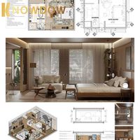 KNOWDOW Service de design d'intérieur et de décoration personnalisé avec une gamme complète de meubles sur mesure Dessin de rendu 3D