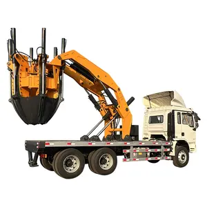 Máquina de transplante de árvores grande, equipamento para transplante de árvores montado em caminhão, pá hidráulica para árvores
