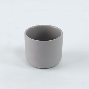 Pot à bougie cylindrique en céramique beige moderne de haute qualité, résistant à la chaleur, décoration de la maison, pot à bougie de Noël - Product Image 6