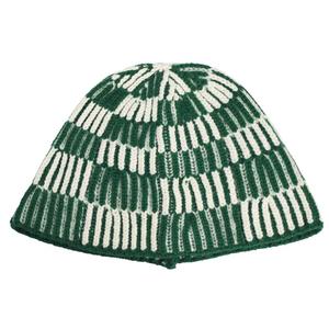 Chapeau tricoté à carreaux pour femme, automne/hiver, chapeau de pêcheur pour grandes têtes - Product Image 6