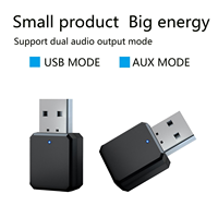 Adaptor Bluetooth AUX Mobil, Penerima Audio Nirkabel 3.5mm Bertenaga USB dengan Koneksi Otomatis & Peredam Kebisingan untuk Streaming Musik
