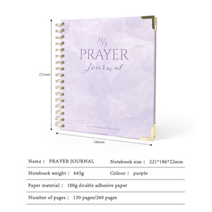Myway Wholesale 2026 <strong>Printed</strong> <strong>Hardcover</strong> Spiral Prayer Notebook Customized Design Index <strong>Bible</strong> Planner Journal Notebook - Product Image 6