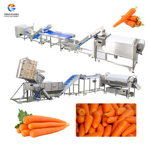 Línea de Procesamiento Comercial de Remolacha, Rábanos y Zanahorias: Máquina de Alimentación, Lavado, Pelado, Clasificación, Pesaje y Empaque - Product Image 1