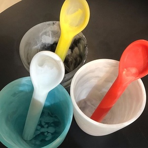 Cốc Nước Thủ Công Bằng Nhựa Cốc Nước Thủy Tinh Với Đá Cẩm Thạch Và Mô Hình Xoáy Nước Được Sử Dụng Trong Nhà Hàng Nhà Máy Cốc Kem - Product Image 3