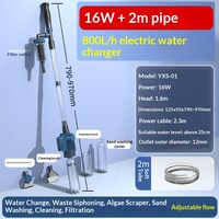 Pompe électrique automatique pour aquarium avec dispositif d'aspiration, aspirateur de déjections, nettoyeur de sable et outil de nettoyage des eaux usées