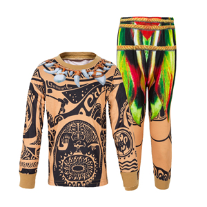 어린 소년을위한 할로윈 Vaiana Maui 의상 3D 디지털 프린트 잠옷 세트 2pcs 유아 아동복 코스프레 잠옷 복장 - Product Image 2
