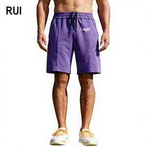 กางเกงขาสั้นกีฬาผู้ชาย RUIQUWIN ขายส่ง สีพื้น ผ้าบาง ใส่สบาย แห้งเร็ว ระบายอากาศดี เหมาะสำหรับใส่เล่นชายหาด วิ่งออกกำลังกาย - Product Image 1