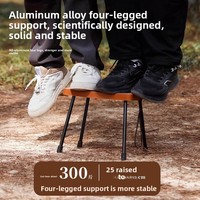 Tabouret pliant portable en aluminium pour camping extérieur, style boîte de rangement, chaise de pêche compacte
