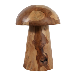 Scultura ornamentale a forma di fungo in legno di teak per decorare la casa, l'ufficio, la mensola, il tavolino da caffè. - Product Image 5