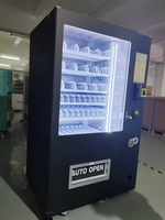 Máquina Expendedora de Bebidas y Snacks con Pantalla Táctil para Interiores, Código QR, Dispensador de Barras de Chocolate y Bolsitas de Té, Pagos con Tarjeta de Crédito y Monedas, Función SDK