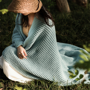 Hot Bán Chấp Nhận Tùy Chỉnh Rắn 100% <span class=keywords><strong>Polyester</strong></span> Dệt Kim Ném Chăn Cho Mùa Đông Trang Trí Nội Thất Và Du Lịch Nr - Product Image 5