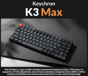 Teclado Mecánico Personalizado Inalámbrico <span class=keywords><strong>Keychron</strong></span> K3 MAX con Retroiluminación Blanca, Tres Modos QMK/VIA, Retroiluminación RGB - Product Image 5