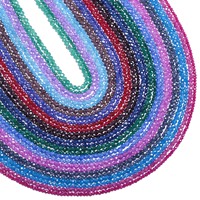 Perles en zircone cubique naturelle de 2 mm et 3 mm, rondes et facettées, pour la fabrication de bijoux, bracelets et colliers DIY