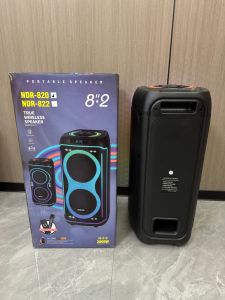ลำโพงพกพา Ndr-820 แบบมีล้อ สำหรับใช้งานกลางแจ้ง กำลังขับสูง ลำโพงคู่ขนาด <span class=keywords><strong>8</strong></span> นิ้ว พร้อมไฟ RGB LED ใช้พลังงานจากแบตเตอรี่ - Product Image 3