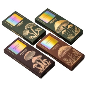 Boîte à chocolat personnalisée en relief, finition or et argent de luxe, emballage en carton alimentaire pour chocolat, desserts et confiseries - Product Image 4