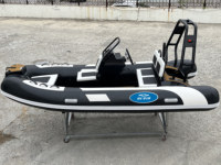 Bateau semi-rigide de luxe CE en aluminium, modèle 390 (12,8 pieds), en Hypalon Orca, avec cabine et moteur, bateau pneumatique d'appoint pour la pêche
