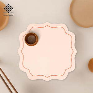 इको फ्रेंडली pvc चमड़े की कढ़ाई विशेष आकार घर सजावट जलरोधी टेबल प्लेसमेट्स - Product Image 3