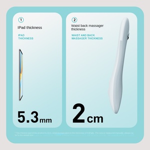 Almohada masajeadora de cuello inalámbrica portátil inteligente, cojín trasero Shiatsu de amasado profundo para el hogar y los viajes - Product Image 5