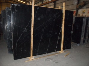 Wholesale Prices Natural Stone <strong>Black</strong> <strong>Marquina</strong> Marble Slabs Wall Panel - Product Image 2