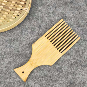 Peigne en Bois et Bambou 100% Naturel à Dents Larges pour Cheveux et Barbe, Brosses Courantes pour Usage Domestique avec Étiquette Privée, Vente en Gros - Product Image 2