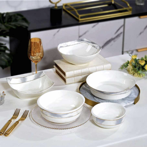 Juego de Vajilla de Porcelana Fina de Lujo, Platos Principales y Auxiliares Translúcidos y Duraderos para Uso en Hoteles, Ecológicos y Aptos para Lavavajillas - Product Image 4