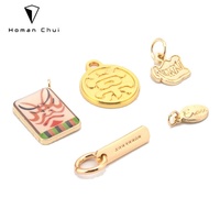 Etiqueta Metálica Decorativa con Logotipo de Letras para Bolsos, Rectangular, de Alta Calidad, Personalizada