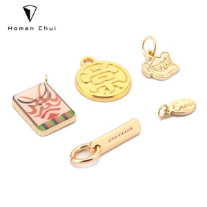 Custom High Grade Bag Decorative <b>Letter</b> Logo <b>Metal</b> Label for Handbag - Product Image 2