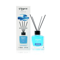 Diffuseur de parfum en verre carré Top Trend Veyes 150 ml avec bâtonnets, arôme longue durée pour désodorisation et décoration d'étagère