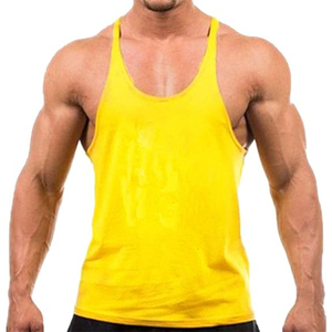 Gilet da <span class=keywords><strong>uomo</strong></span> <span class=keywords><strong>bianco</strong></span> muscolatura in cotone senza maniche canotta da palestra Casual ricamo Stringer canotta personalizzazione all'ingrosso - Product Image 4