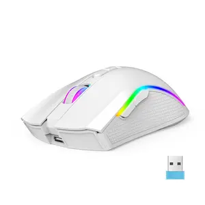 T69 2.4G Lighting Wireless Mechanical Mouse RGB Gaming Mouse 4800DPI Type-C Rechargeable Ergonomic Mouse