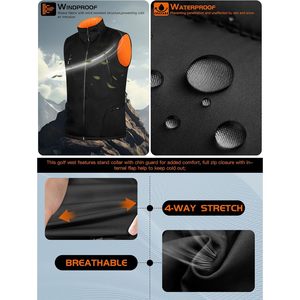 Gilet softshell léger coupe-vent réversible sans manches pour homme FOXA, idéal pour la randonnée, la course à pied, le cyclisme, les voyages, toutes saisons - Product Image 4