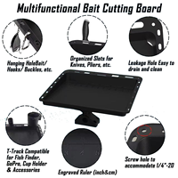 Plateau à appâts léger en plastique U-Boat pour kayak, canoë, bateau de surf, bateau à rames - Accessoire de surf extérieur écologique et durable pour 1 personne