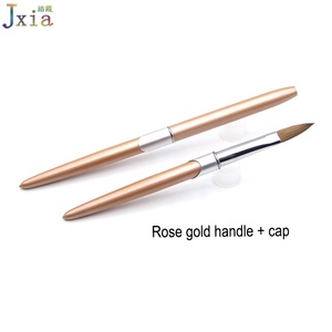 Jiexia-Nuevo pincel acrílico para <span class=keywords><strong>uñas</strong></span>, mango de Metal, oro rosa, <span class=keywords><strong>2021</strong></span> Kolinsky, 100% - Product Image 2