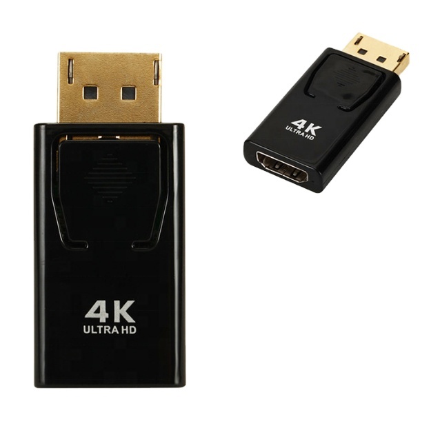 Fjgear Hot Sales 4K DisplayPort Male to RCA HDMI Adapter Converter for Home Theater and Projector Applications