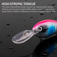Vtavta 100mm 13g méga lèvre shad manivelle flottant truite vairon leurre topwater appât en plastique dur manivelles leurre de pêche