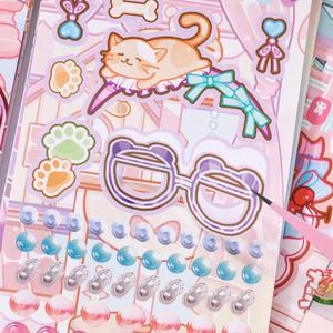 Libro di adesivi per Nail Art SIMNO Kila: adorabili personaggi 2 - in - 1 giocano decorano 800 + elementi per il divertimento creativo della Manicure fai da te - Product Image 3