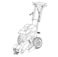 Mini moteur à essence longny à 9 dents avec barre de sécurité, appareil pour forêts et jardin