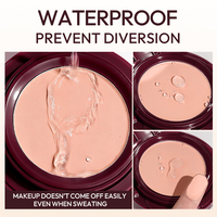 Fond de teint coussin d'air 2-en-1 et poudre fixatrice – Couvrance totale, longue tenue, fini mat, estompe les imperfections pour un maquillage du visage waterproof