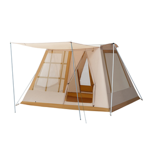 Cotton Canvas Two Bedrooms Four-Season Waterproof Quick-Opening Luxury Camping <b>Tent</b> for Family Safari Glamping Outdoors <b>Tent</b> - Product Image 5
