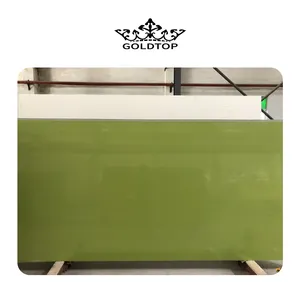 GOLDTOP OEM/ODM Engineered Stone Green Quartz 2010 Apple Green cuarzo artificial para encimera y encimera de cocina