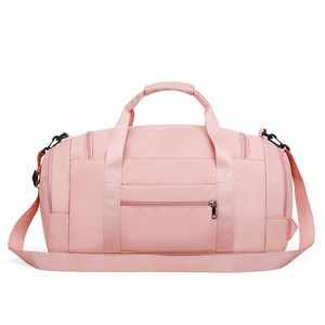 사용자 정의 로고 세련된 숙녀 핑크 스포츠 체육관 배낭 여성 방수 나일론 여행 주말 더플 가방 신발 구획 - Product Image 5