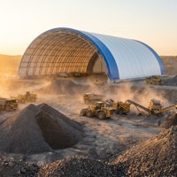 Structure de type arène, abri équestre en tissu, conteneur de stockage, structure de hangar à charpente, tente d'entrepôt, en acier galvanisé avec revêtement PVC certifié